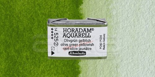 Schmincke Horadam Aquarell 1/1 Tablet 525 Olive Green Yellowish seri 2 - 525 Olive Green Yellowish