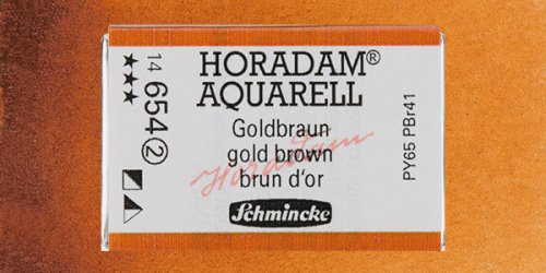 Schmincke Horadam Aquarell 1/1 Tablet 654 Gold Brown seri 2