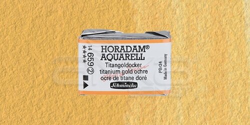 Schmincke Horadam Aquarell 1/1 Tablet 659 Titanium Gold Ochre seri 2 - 659 Titanium Gold Ochre