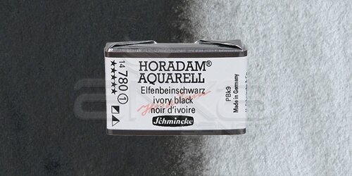 Schmincke Horadam Aquarell 1/1 Tablet 780 Ivory Black seri seri 1 - 780 Ivory Black seri