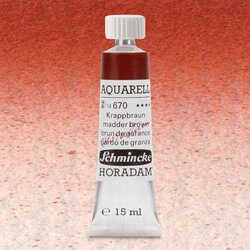 Schmincke - Schmincke Horadam Aquarell Tube 15ml Seri 2 Madder Brown 670