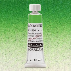 Schmincke - Schmincke Horadam Aquarell Tube 15ml Seri 2 Permanent Green 526