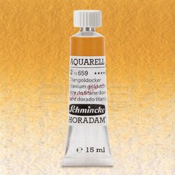 Schmincke - Schmincke Horadam Aquarell Tube 15ml Seri 2 Titanium Gold Ochre 659