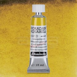 Schmincke - Schmincke Horadam Aquarell Tube 15ml Seri 3 Transparent Green Gold 537