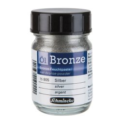 Schmincke - Schmincke Oil Bronze Yağlı Boya Yaldız Pigment 50ml 805 Silver