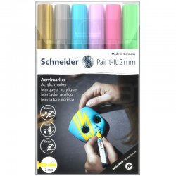Schneider - Schneider Akrilik Marker Kalem 310 2mm Set 2 6lı