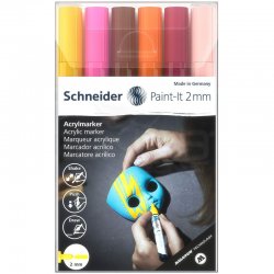 Schneider - Schneider Akrilik Marker Kalem 310 2mm Set 3 6lı