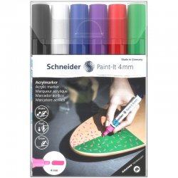 Schneider - Schneider Akrilik Marker Kalem 320 4mm Set 1 6lı