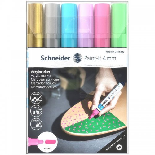 Schneider Akrilik Marker Kalem 320 4mm Set 2 6lı
