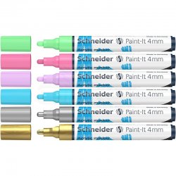 Schneider - Schneider Akrilik Marker Kalem 320 4mm Set 2 6lı (1)
