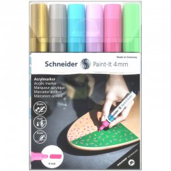 Schneider - Schneider Akrilik Marker Kalem 320 4mm Set 2 6lı