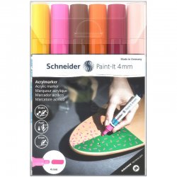 Schneider - Schneider Akrilik Marker Kalem 320 4mm Set 3 6lı