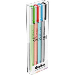 Scrikss - Scrikss Smoothie Jel kalem 4lü Blisterli (Mavi Siyah Kırmızı Yeşil) (1)