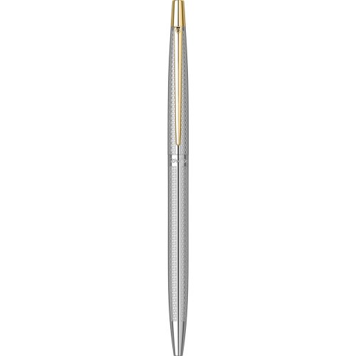 Scrikss 711 W Balık Sırtı Desen Gold Krom Tükenmez kalem
