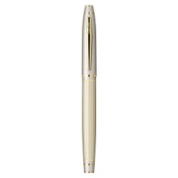 Scrikss - Scrikss Noble 35L Çizgi Desenli Dolma Kalem M Uç Saten Altın (1)