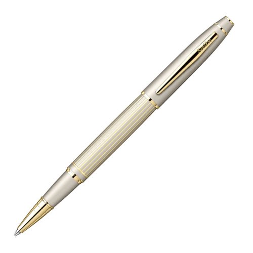 Scrikss Noble 35L Çizgi Desenli Roller Kalem Saten Altın