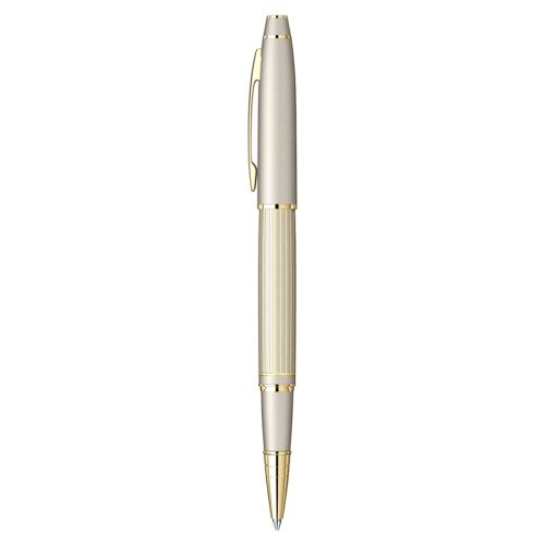Scrikss Noble 35L Çizgi Desenli Roller Kalem Saten Altın