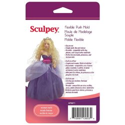 Sculpey - Sculpey Flexible Push Mold Esnek Model Kalıbı Kadın APM71