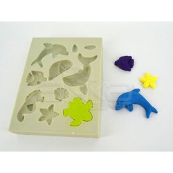 Sculpey - Sculpey Flexible Push Mold Esnek Model Kalıbı Sea Life APM06 (1)