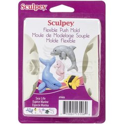 Sculpey - Sculpey Flexible Push Mold Esnek Model Kalıbı Sea Life APM06
