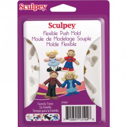 Sculpey - Sculpey Flexible Push Mold Esnek Model Kalıbı Pushmold Aile APM04