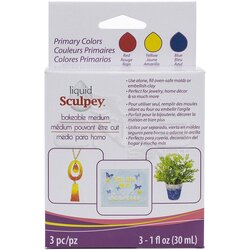Sculpey - Sculpey Sıvı Polimer Kil 3lü Set 3x30ml Primary Colors ALSPRI1