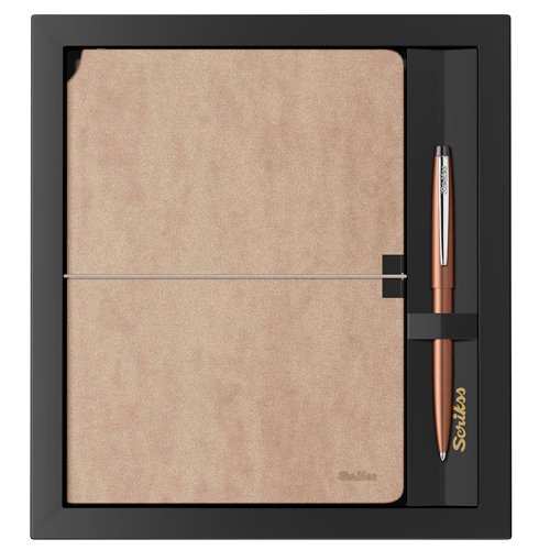 Scrikss Verona Vizon A5 Defter + F108 Bronz Tükenmez Kalem Set SD600-14