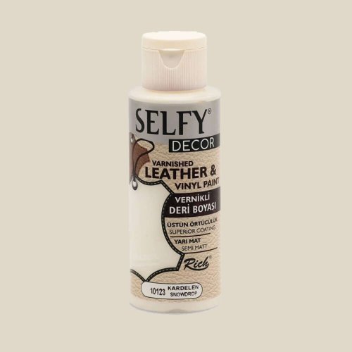 Rich Selfy Decor Vernikli Deri Boyası 120ml Kardelen - Kardelen