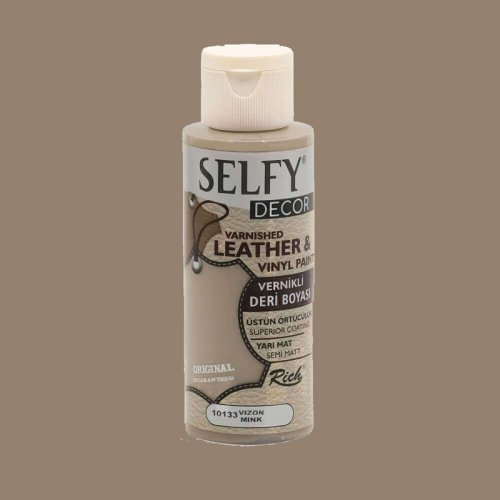 Rich Selfy Decor Vernikli Deri Boyası 120ml Vizon - Vizon