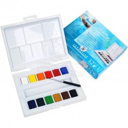 Sennelier - Sennelier Aquarelle Sulu Boya Seyahat Seti 12li Tablet N131680