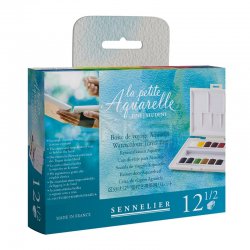 Sennelier - Sennelier Aquarelle Sulu Boya Seyahat Seti 12li Tablet N131680 (1)