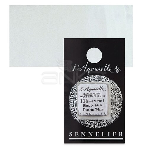 Sennelier Artist Tam Tablet Sulu Boya Yedek Seri 1 No:116 Titanium White - 116 Titanium White
