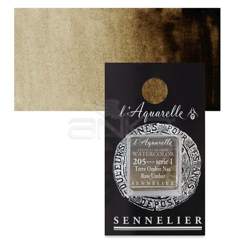 Sennelier Artist Tam Tablet Sulu Boya Yedek Seri 1 No:205 Raw Umber - 205 Raw Umber