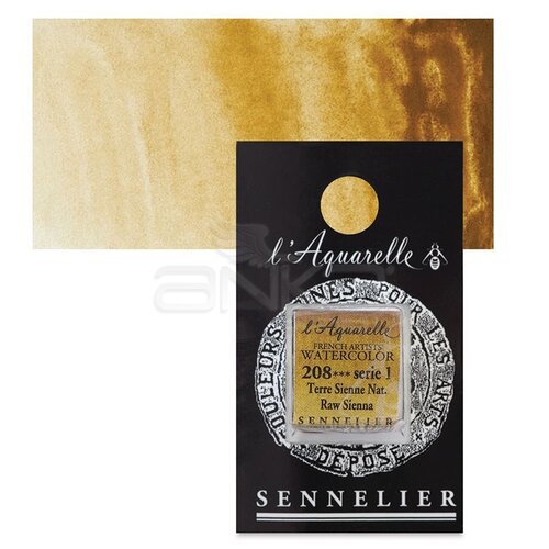 Sennelier Artist Tam Tablet Sulu Boya Yedek Seri 1 No:208 Raw Sienna - 208 Raw Sienna