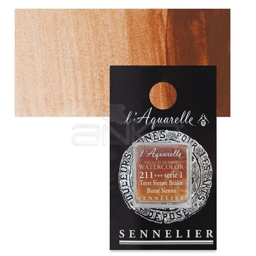 Sennelier Artist Tam Tablet Sulu Boya Yedek Seri 1 No:211 Burnt Sienna - 211 Burnt Sienna