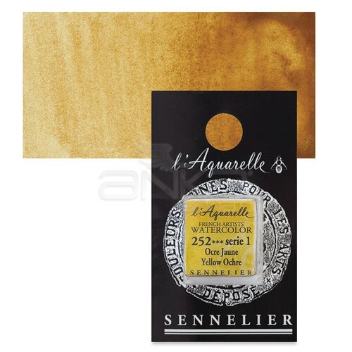 Sennelier Artist Tam Tablet Sulu Boya Yedek Seri 1 No:252 Yellow Ochre - 252 Yellow Ochre