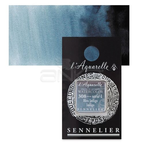 Sennelier Artist Tam Tablet Sulu Boya Yedek Seri 1 No:308 Indigo - 308 Indigo