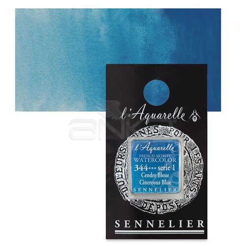 Sennelier Artist Tam Tablet Sulu Boya Yedek Seri 1 No:344 Cinereous Blue - 344 Cinereous Blue