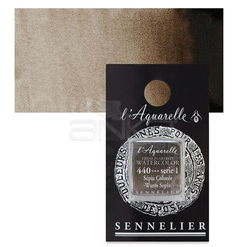 Sennelier Artist Tam Tablet Sulu Boya Yedek Seri 1 No:440 Warm Sepia - 440 Warm Sepia