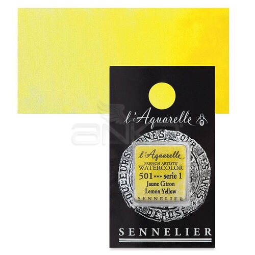 Sennelier Artist Tam Tablet Sulu Boya Yedek Seri 1 No:501 Lemon Yellow - 501 Lemon Yellow