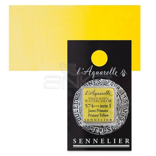 Sennelier Artist Tam Tablet Sulu Boya Yedek Seri 1 No:574 Primary Yellow - 574 Primary Yellow