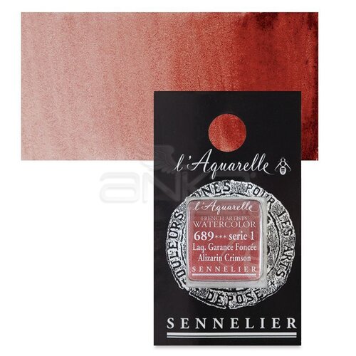 Sennelier Artist Tam Tablet Sulu Boya Yedek Seri 1 No:689 Alizarin Crimson - 689 Alizarin Crimson