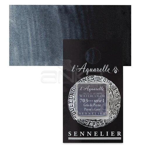 Sennelier Artist Tam Tablet Sulu Boya Yedek Seri 1 No:703 Paynes Grey - 703 Payne's Grey