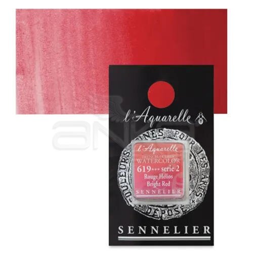 Sennelier Artist Tam Tablet Sulu Boya Yedek Seri 2 No:619 Bright Red - 619 Bright Red