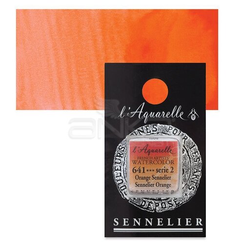 Sennelier Artist Tam Tablet Sulu Boya Yedek Seri 2 No:641 Sennelier Orange - 641 Sennelier Orange
