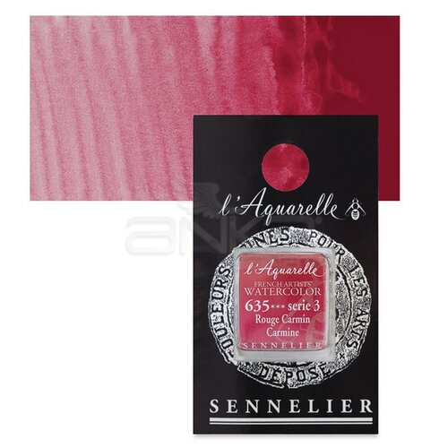 Sennelier Artist Tam Tablet Sulu Boya Yedek Seri 3 No:635 Carmine - 635 Carmine