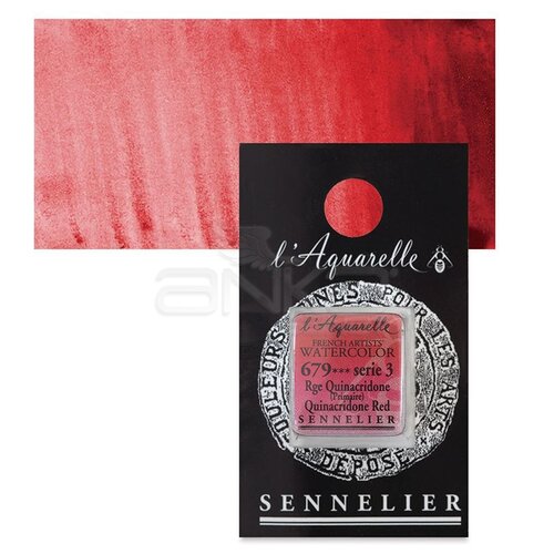 Sennelier Artist Tam Tablet Sulu Boya Yedek Seri 3 No:679 Quinacridone Red - 679 Quinacridone Red