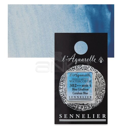 Sennelier Artist Tam Tablet Sulu Boya Yedek Seri 4 No:302 Cerulean Blue - 302 Cerulean Blue