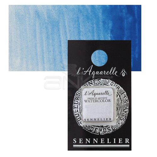 Sennelier Artist Tam Tablet Sulu Boya Yedek Seri 4 No:305 Cerulean Blue Red Shade - 305 Cerulean Blue Red Shade