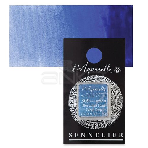 Sennelier Artist Tam Tablet Sulu Boya Yedek Seri 4 No:309 Cobalt Deep - 309 Cobalt Deep